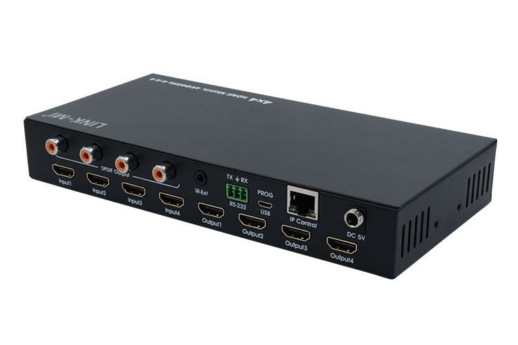 LINK-MI LM-MX09B 4x4 HDMI2.0 Matrix Support 4K@60hz YUV4:4:4, 18Gbps, HDR