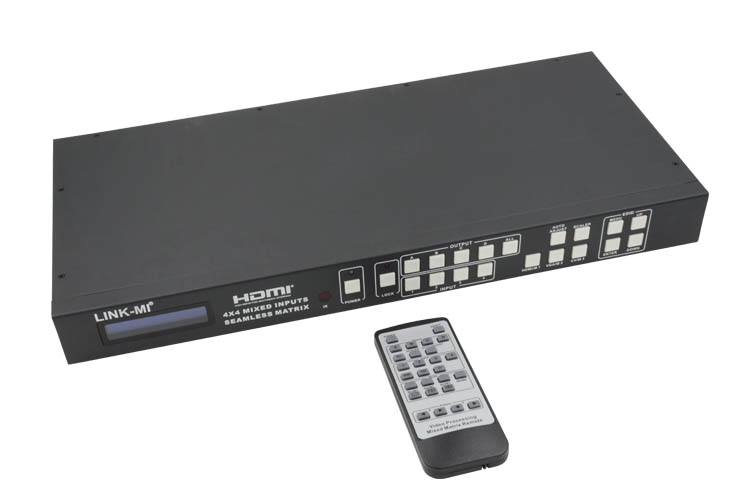 LINK-MI LM-H944F HDMI&VGA&AV mixed inputs Video Processing Matrix switcher 4x4
