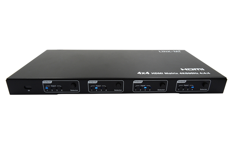 LINK-MI LM-MX14 4x4 HDMI Matrix Switch Support 4K@60Hz YUV4:4:4, 18Gbps, HDCP2.2