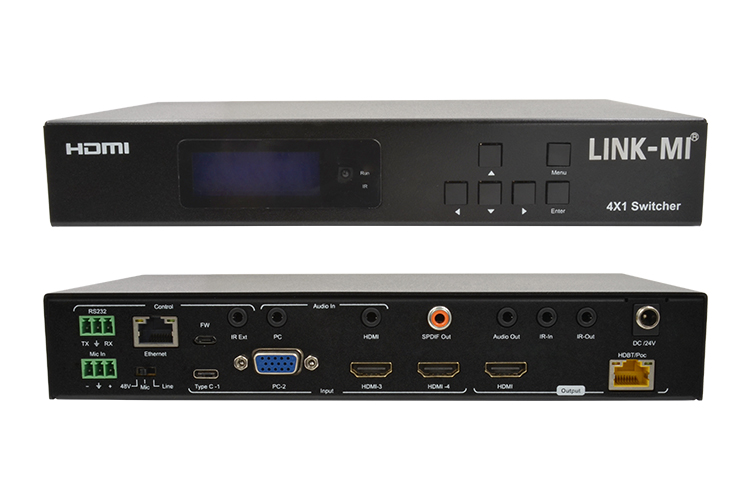 LINK-MI LM-SWE01B HDMI 2.0 HDBaseT SwitchSupport 4K@60hz YUV4:4:4, 18Gbps, HDR